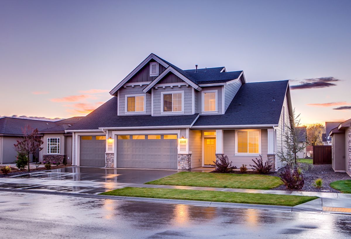 Suburban two-story home protected from pests